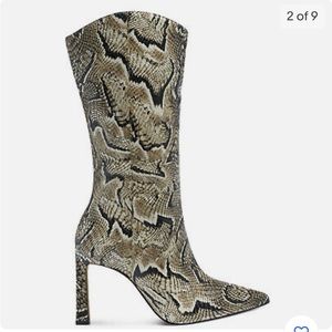 Vince Camuto booties in twisted snake.